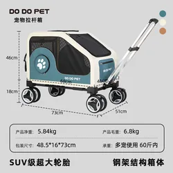Carrito plegable para perros y gatos medianos – Ruedas silenciosas