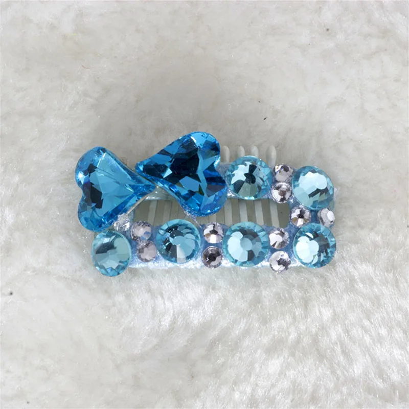 Pinza para el pelo de perro con pedrería y perlas, Maltés y Yorkshire - imagen 2