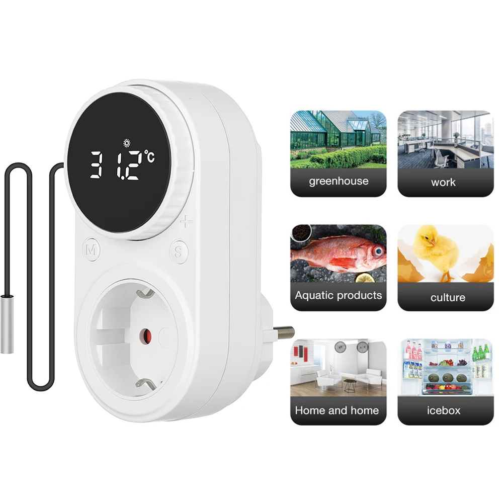 Enchufe termostato digital para calefacción y refrigeración de mascotas - imagen 3