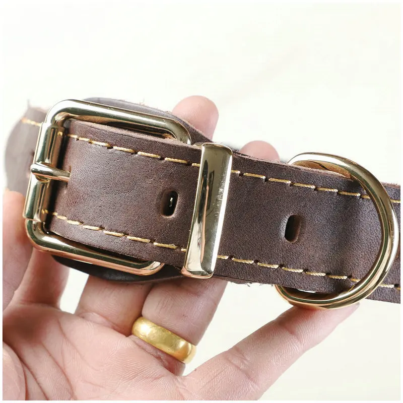 Collar de cuero trenzado para perro mediano y grande – Paseo diario - imagen 5