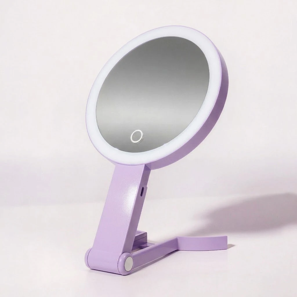 Espejo de maquillaje LED de doble cara