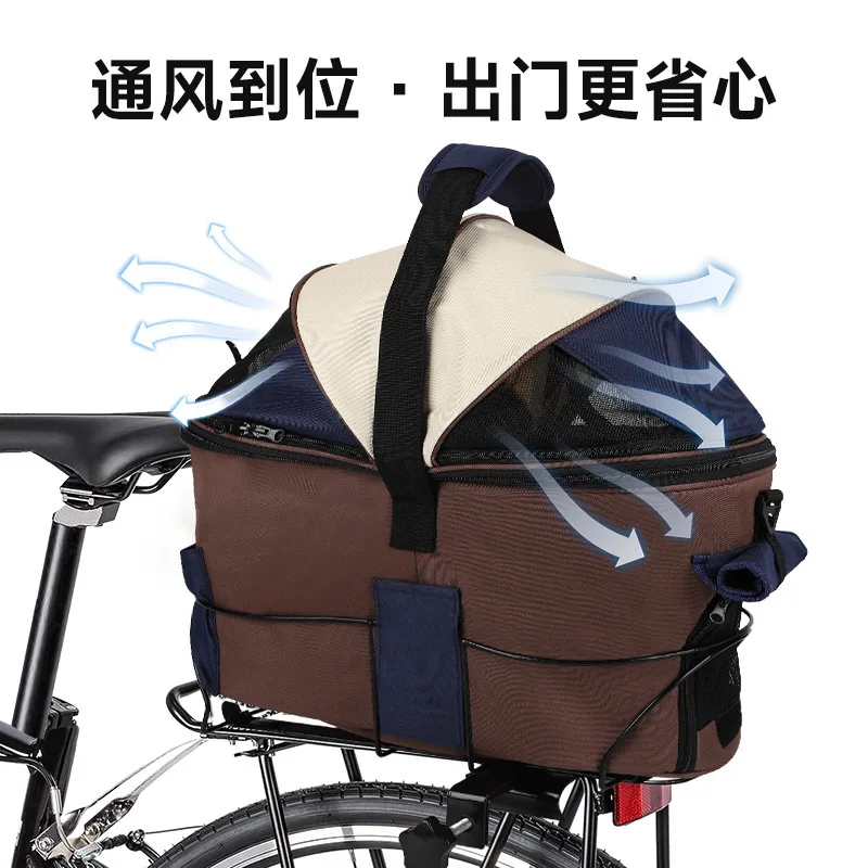Bolsa transporte plegable capacidad para perros y mascotas en bici - imagen 4