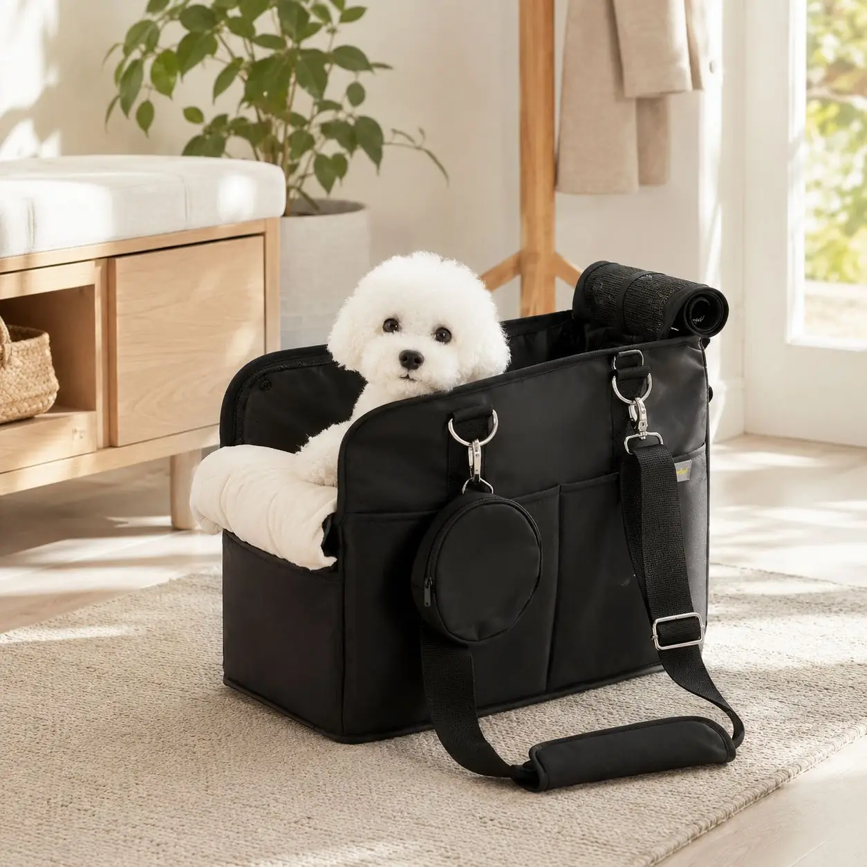 Bolsa transporte grande para gatos y perros medianos – Transpirable - imagen 3