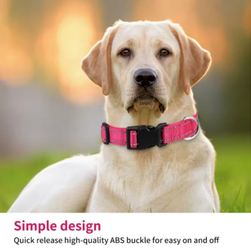 Collar reflectante para perro de nailon con tracción ajustable - imagen 4
