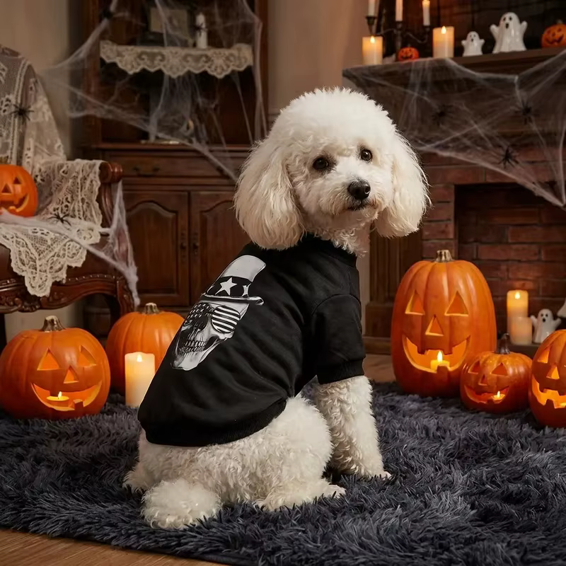 Sudadera Negra de Halloween para Perros Pequeños y Medianos - imagen 2
