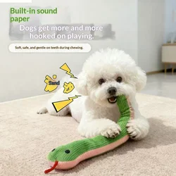 Juguete serpiente verde para perros antiaburrimiento masticar crujiente