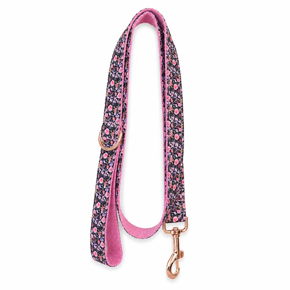 Collar para perros con nombre y diseño floral personalizado, ajustable - imagen 4