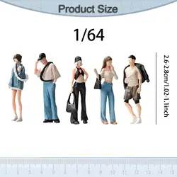 Figuras miniatura escala 1/64 para decoración mesa – Set 5 piezas moda