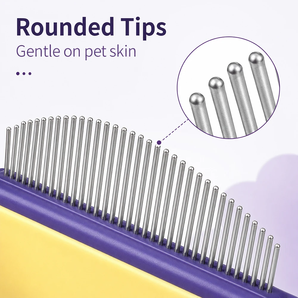 Peine antipulgas con dientes metálicos finos para gatos y perros - imagen 4