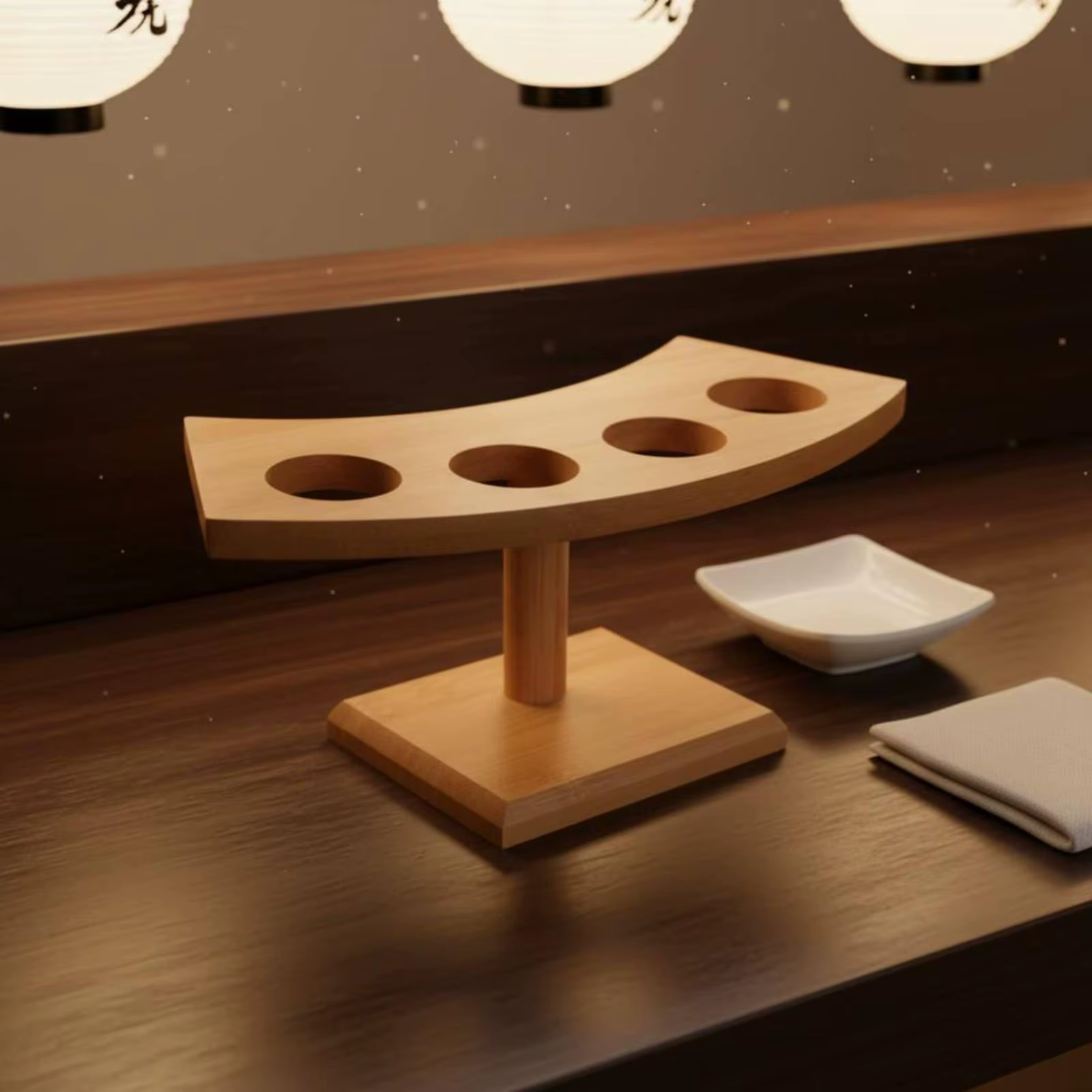 Soporte para Rollos de Sushi en Bambú con Base y Portarollos - imagen 5