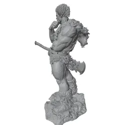 Miniatura GK gris 3D de personaje anime DIY, sin montar ni pintar