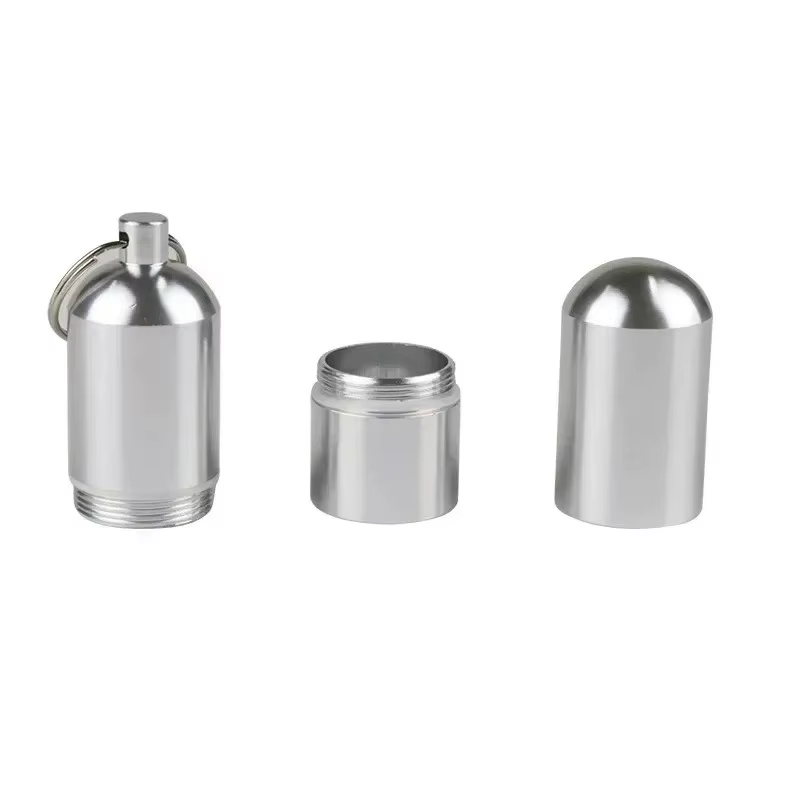 Estuche impermeable de aluminio con llavero para perro y gato