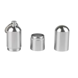 Estuche impermeable de aluminio con llavero para perro y gato