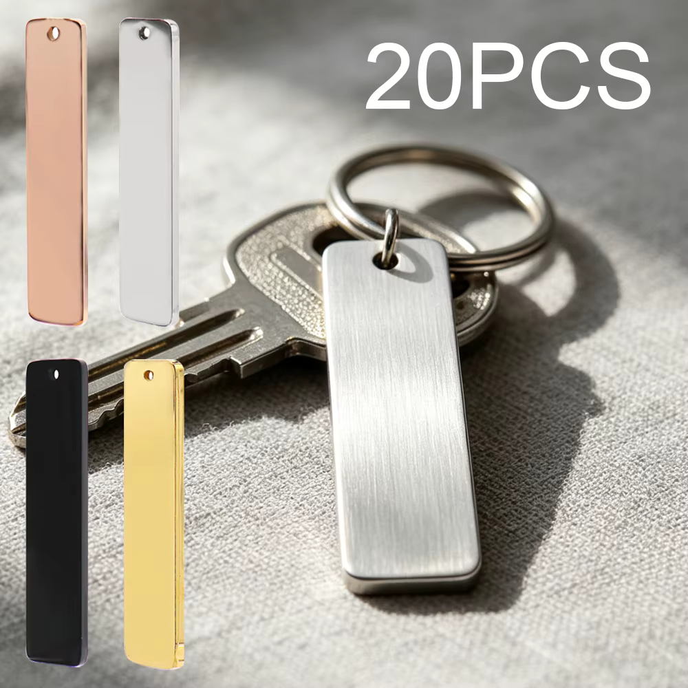 Etiquetas rectangulares de acero inoxidable para mascotas