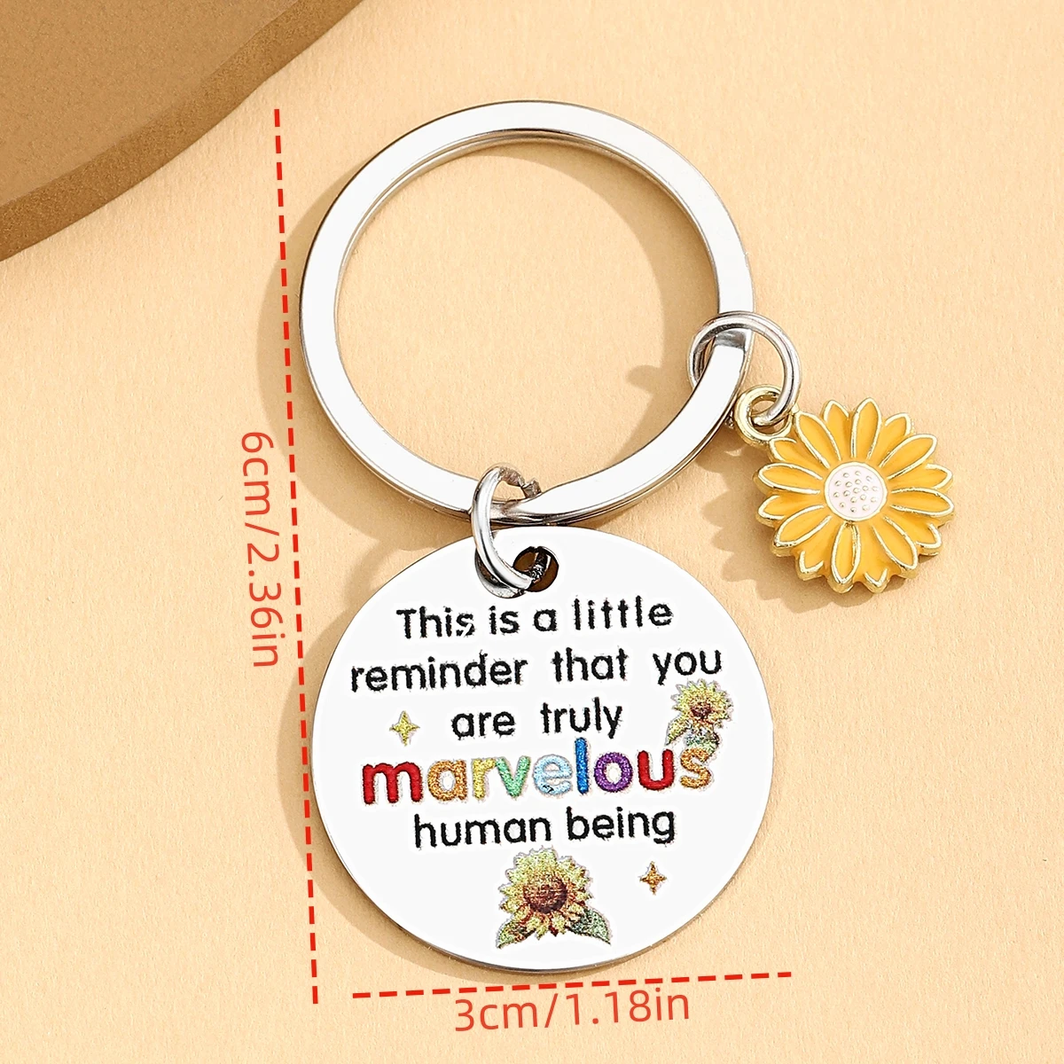 Llaveros con diseño de girasol para mujeres: regalos bonitos para ánimo