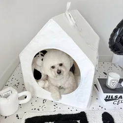 Cueva cama lavable y desmontable para gatos y perros – semiabierta