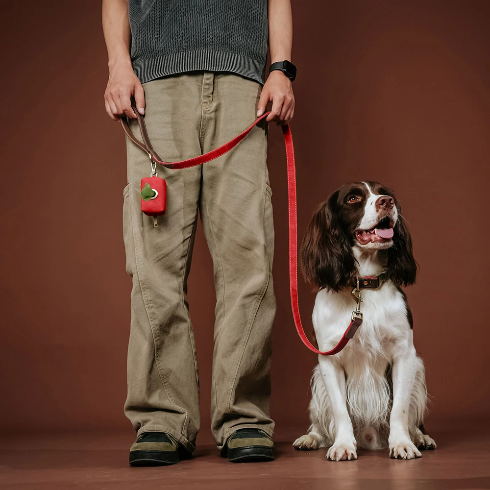 Correa acolchada para perros de cuero PU resistente para paseos - imagen 3