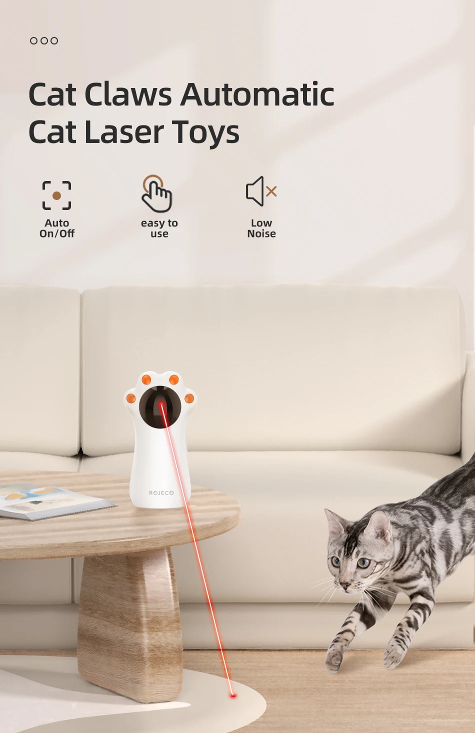 Garra de gato automática ROJECO - vista frontal