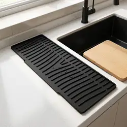 Alfombrilla recogegotas de silicona para grifo y fregadero, antisalpicaduras