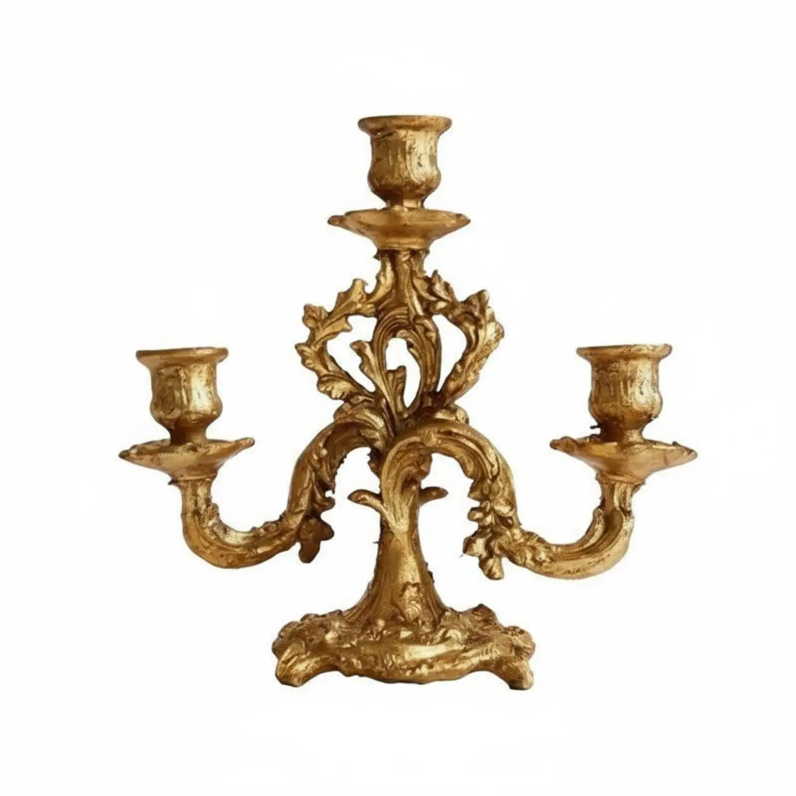 Candelabro Dorado Decorativo Estilo Barroco – Pieza Vintage para Hogar - imagen 4