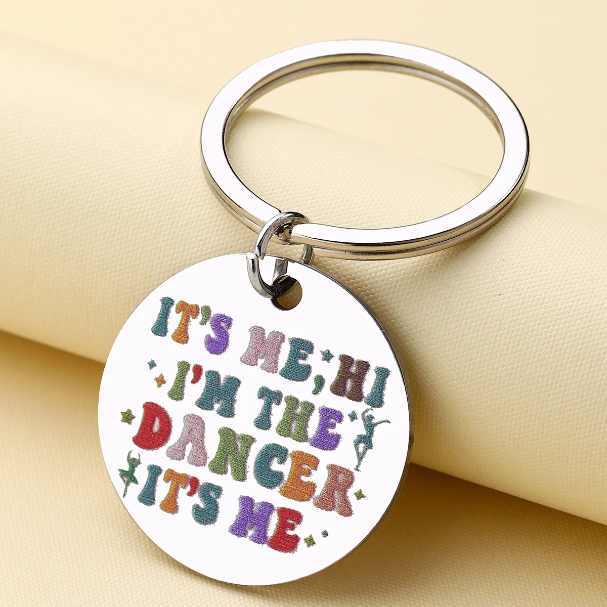 Llavero con frase para gatos y perros – Bailarina animadora gimnasta