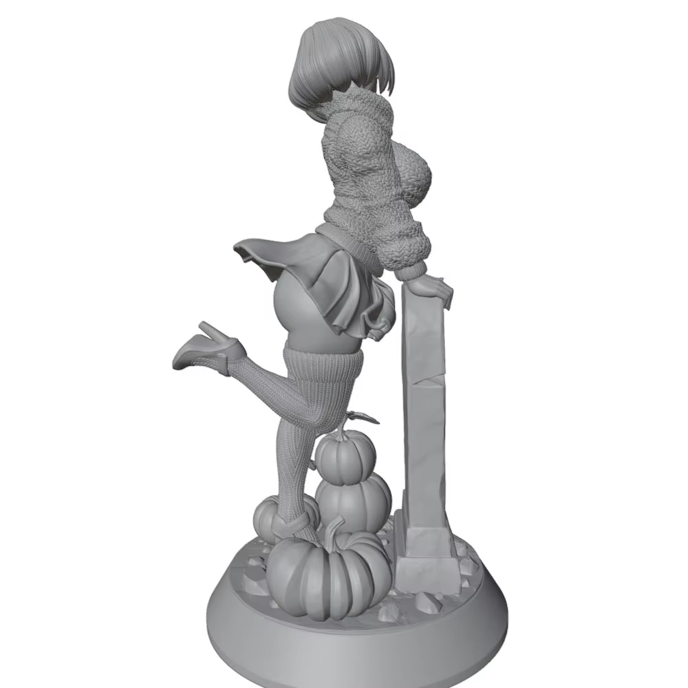 Figurilla de resina en miniatura con temática de Halloween – Coleccionable sin pintar - imagen 2