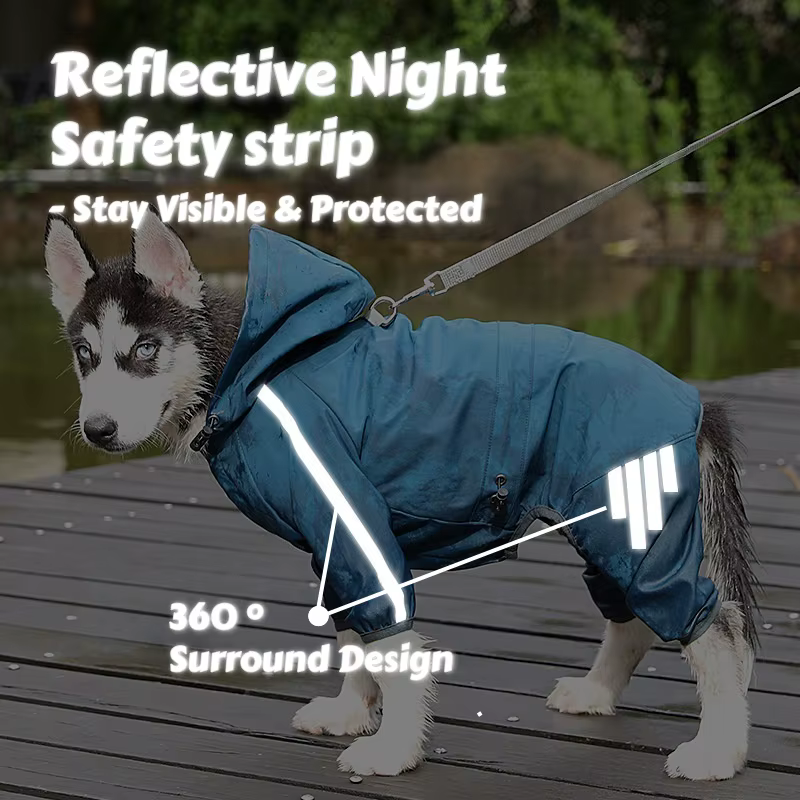 Impermeable para Perros Pequeños y Medianos con Detalle Reflectante - imagen 3