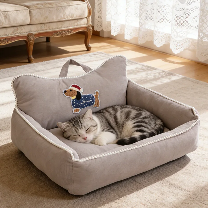 Cama nido para gatos y perros pequeños – Peluche 4 estaciones - imagen 2
