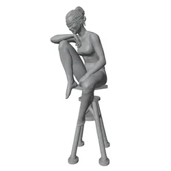Kit resina 1/24 figura femenina – Miniatura GK sin montar ni pintar