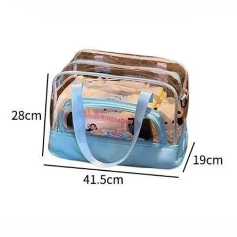 Bolsa de aseo impermeable y transparente de PVC para viajes - imagen 5