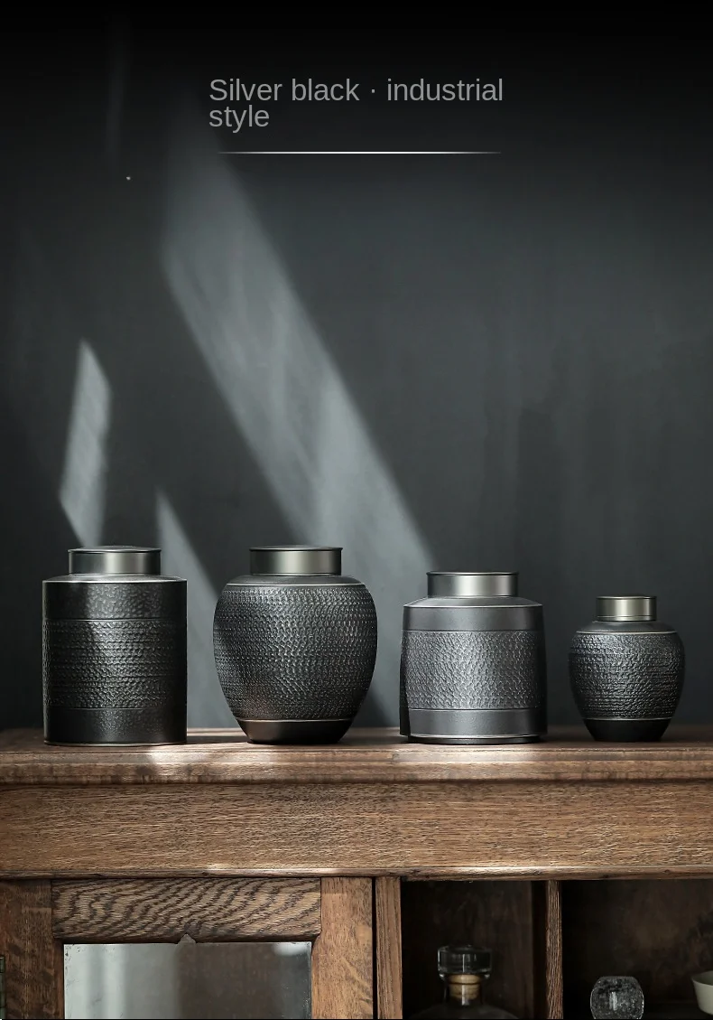 Urna cerámica negra para mascotas