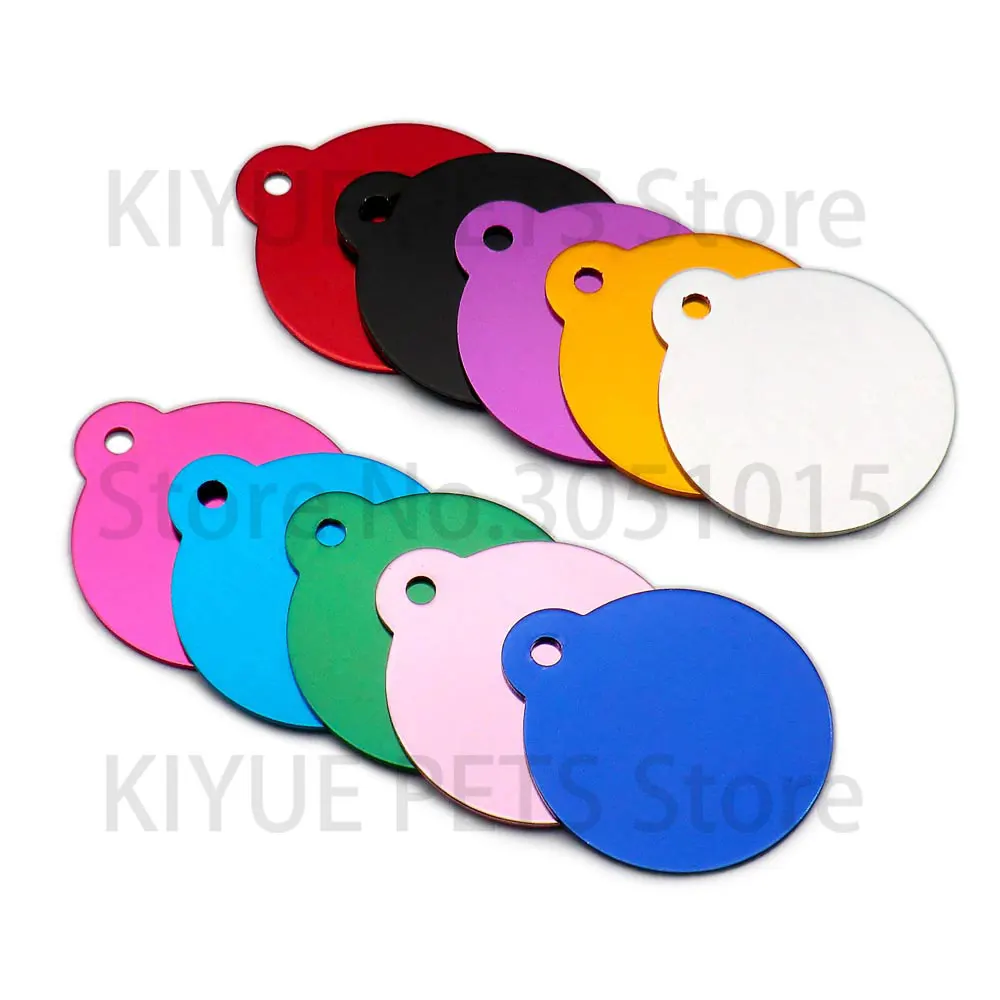 Etiquetas redondas de aluminio en varios colores