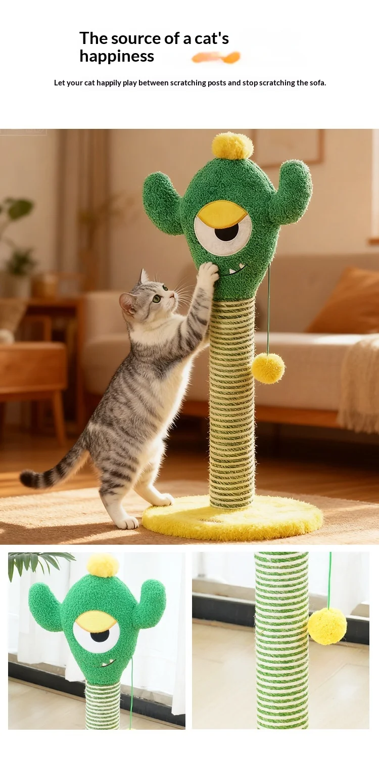 Zona de rascado en altura para gatos curiosos
