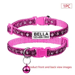 Collar de identificación antipérdida con placa para gatos y perros