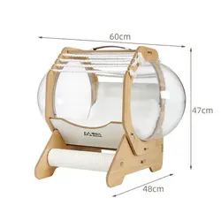 Cama cápsula de madera para gatos – nido acogedor y transpirable