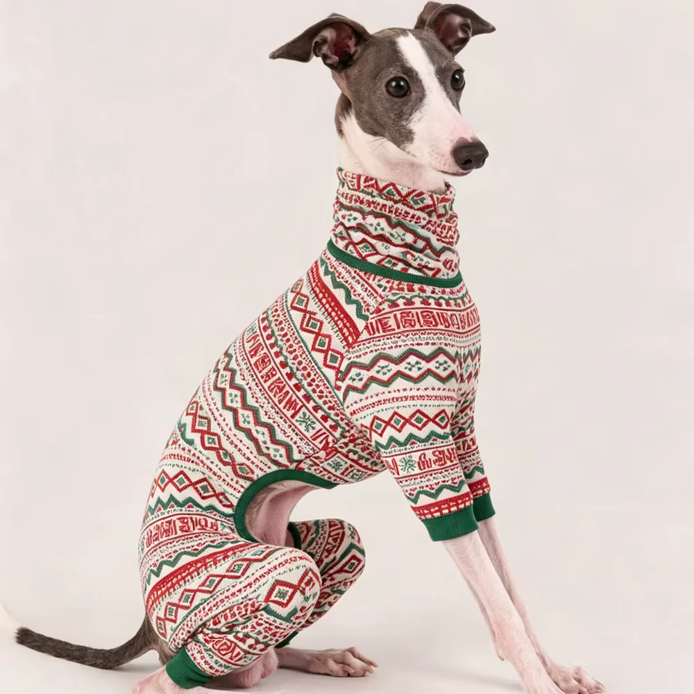 Mono navideño para perros: abrigo suave otoño-invierno galgo y whippet - imagen 3