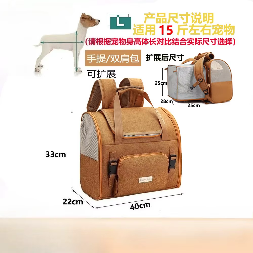 Mochila transportadora expandible para gatos y perros pequeños - imagen 5