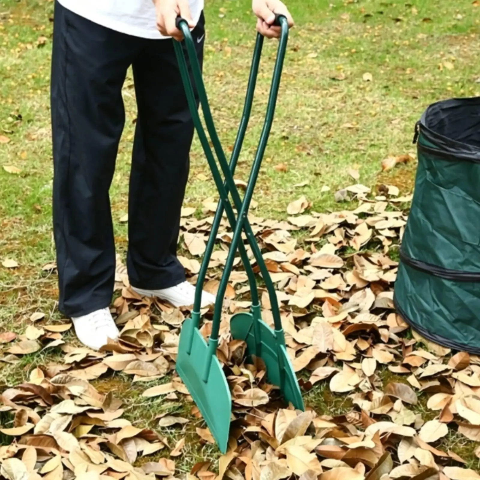 Recogedor de hojas con mango largo y acción de tijera para jardín - imagen 5