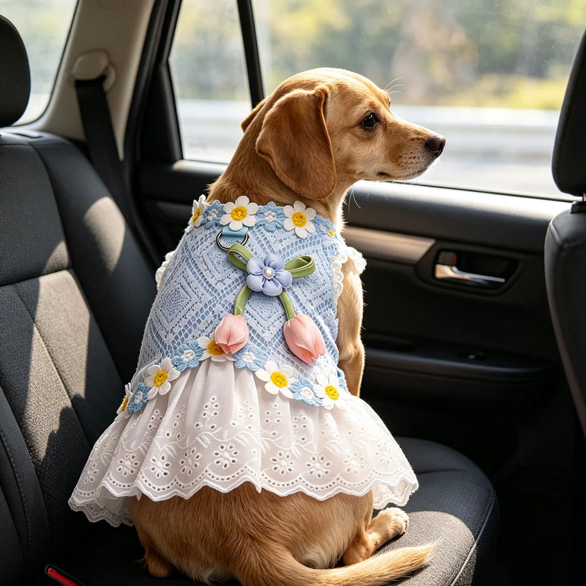 Vestido Tutú Floral de Verano para Perro y Gato - imagen 4
