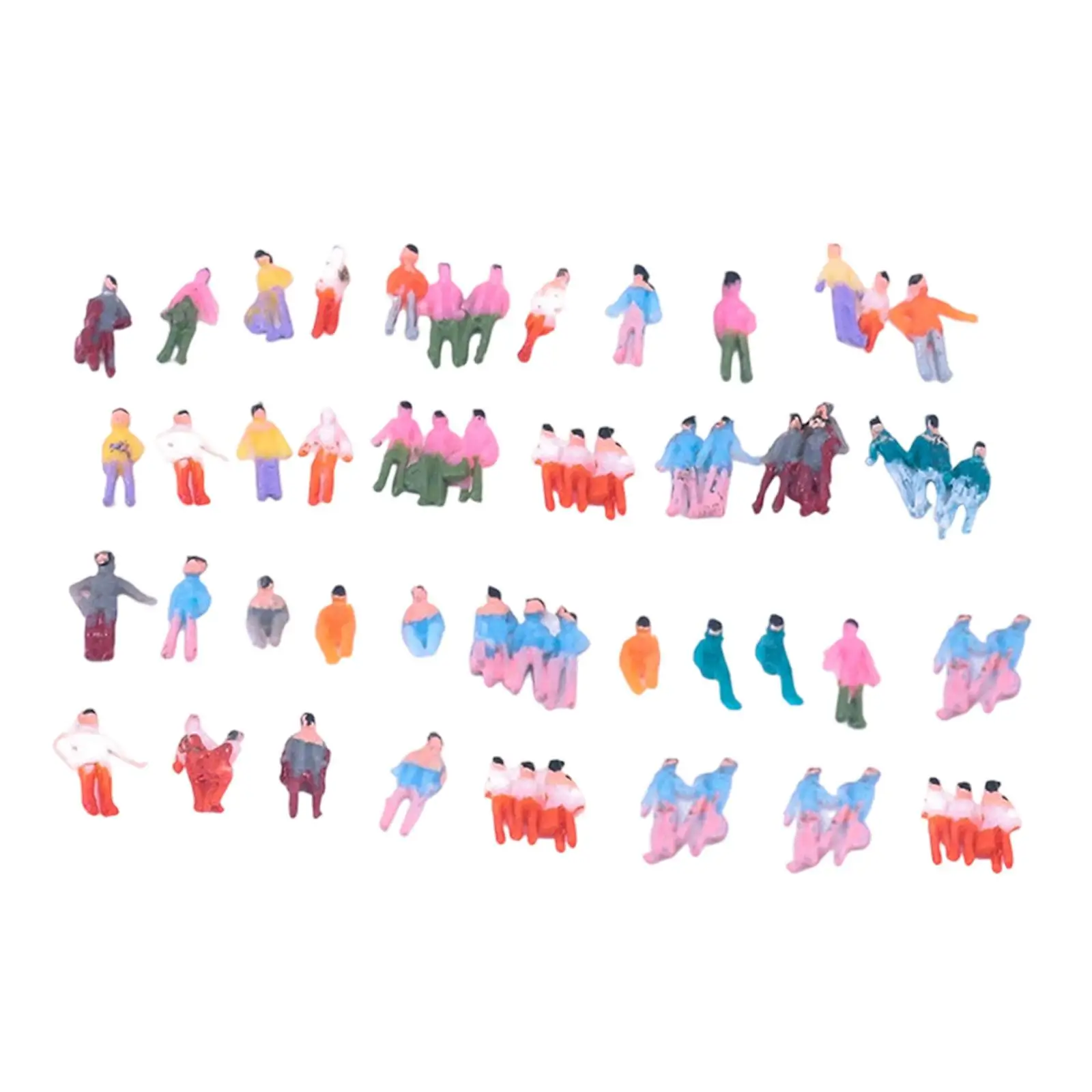 6xMiniature Figures Photography Props Decoration Small Collections Mini Models 55pcs 9mm