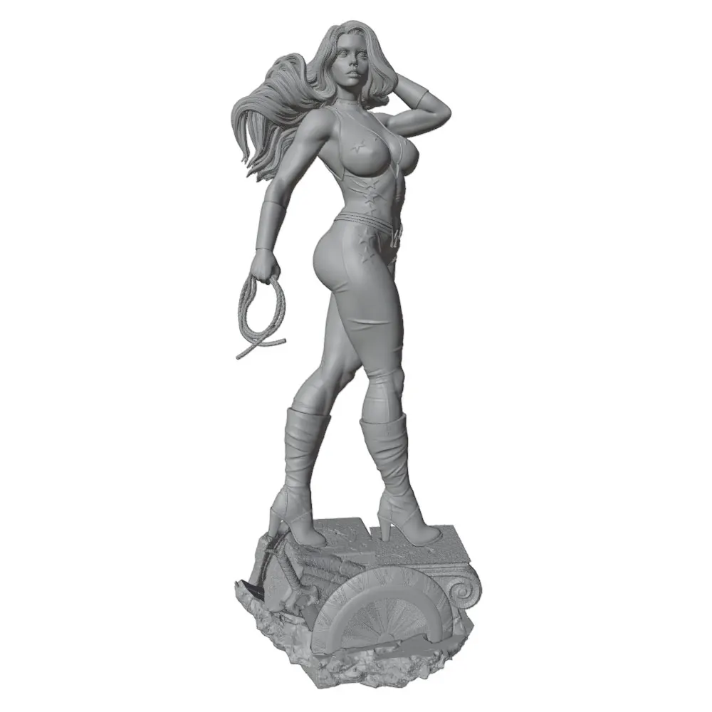 Figura de resina para pintar 1/24 – Modelo de personaje en gris 75mm sin pintar - imagen 5