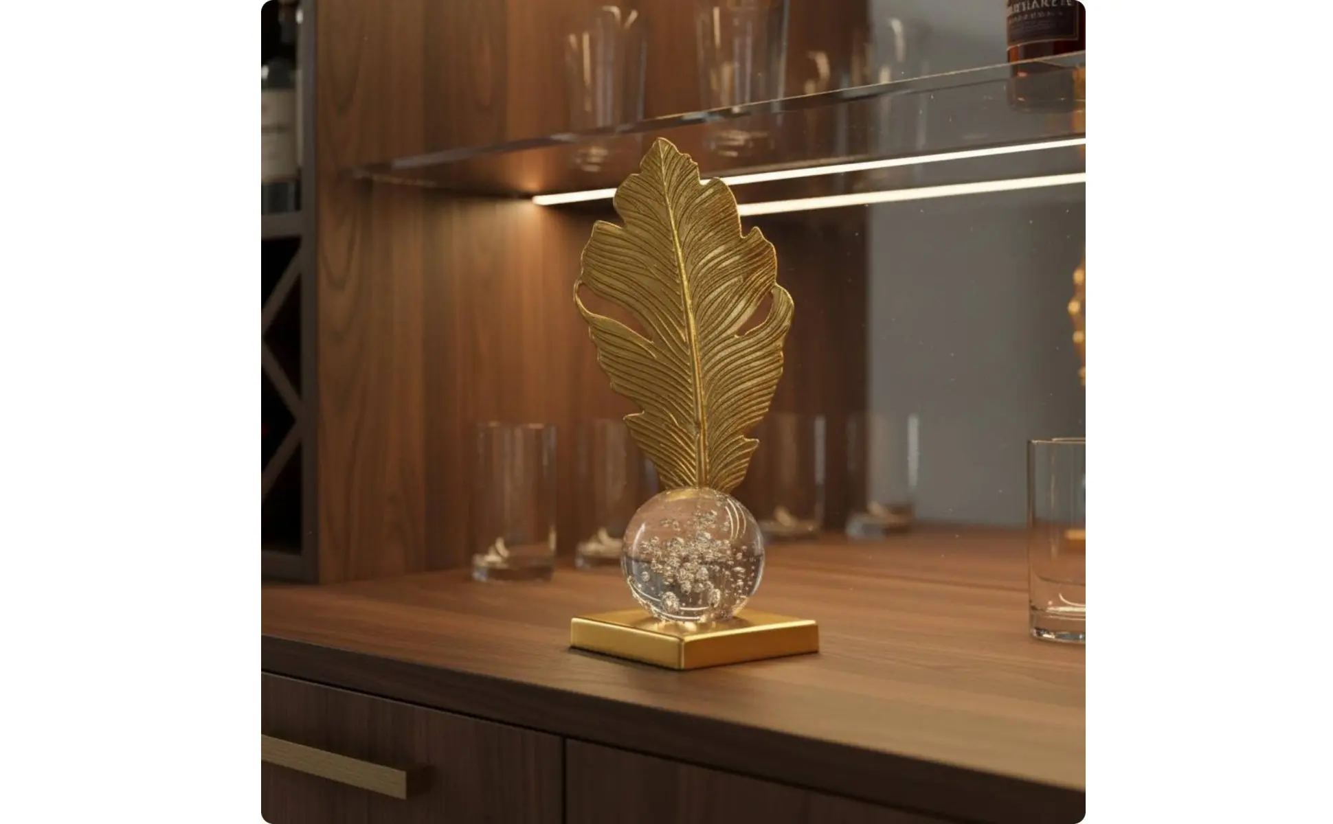 Esfera decorativa con acabado elegante