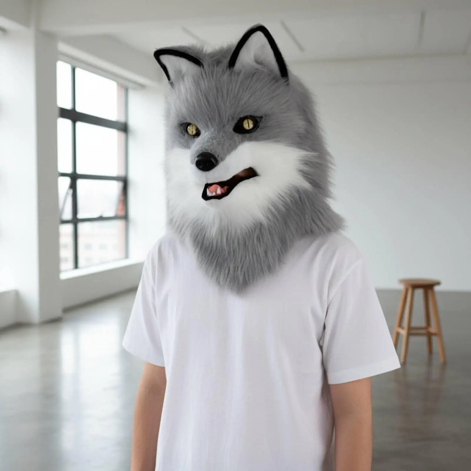 Cabeza de animal de felpa para cosplay