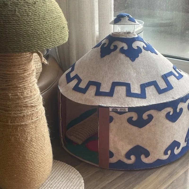 Vista de la cama para mascota en interior