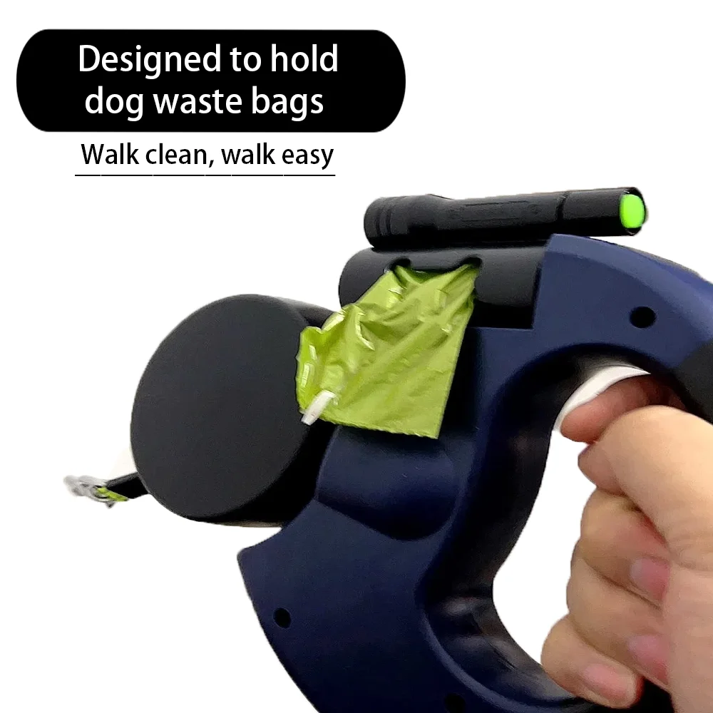 Luz LED y dispensador de bolsas integrados