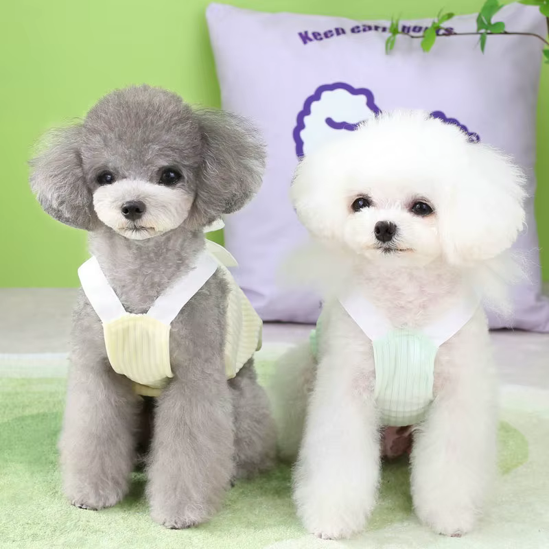Vestido de verano con lazo para perros y gatos pequeños - imagen 2