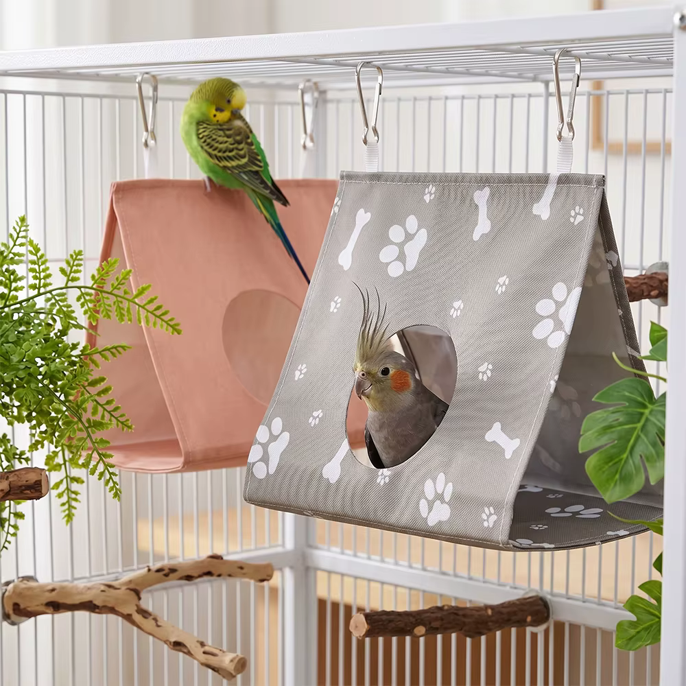 Hamaca nido triangular impermeable para periquitos y aves - imagen 5