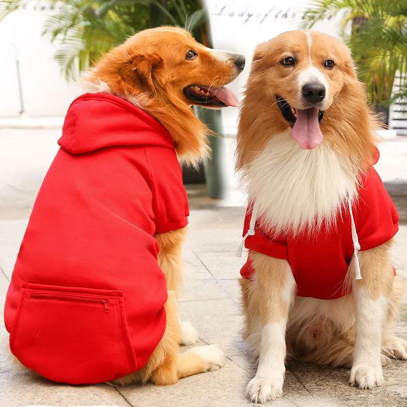 Sudadera con capucha para perro grande en fleece