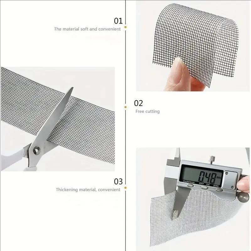 Parche autoadhesivo de malla para reparar mosquiteras y puertas - imagen 5