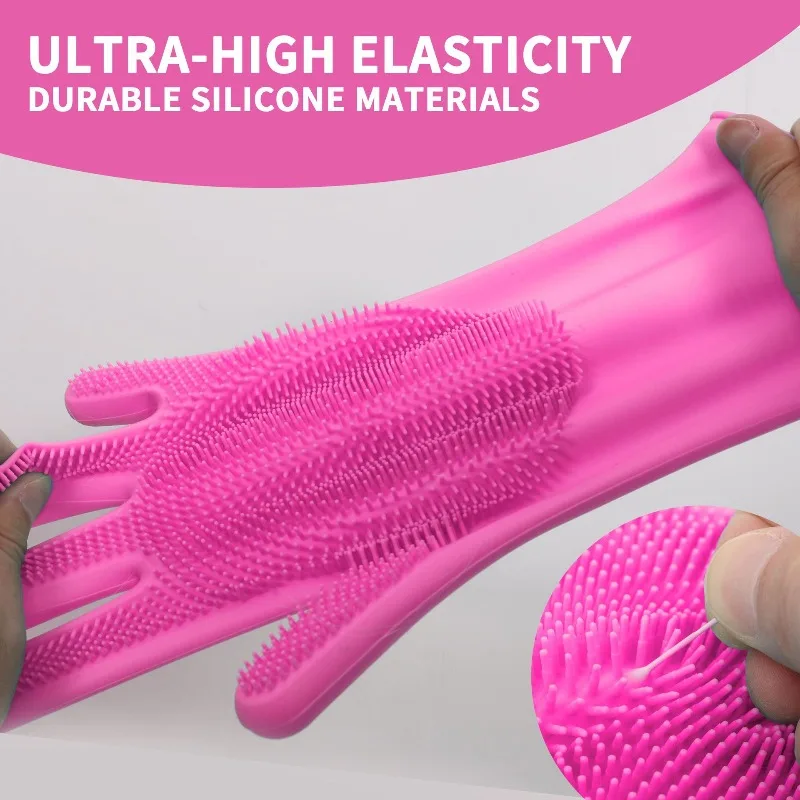 Guantes de silicona para cuidado de mascotas